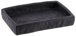  Săpuniera Polirășină Dreptunghi Design Piatră - Negru (64120103)