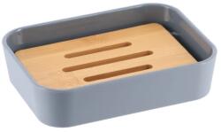  Săpuniera Plastic / Bambus Dreptunghi - Gri (64110180)