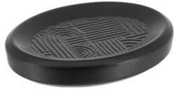  Săpuniera Ceramică Ovala Motive Etnice - Neagră (64207103)