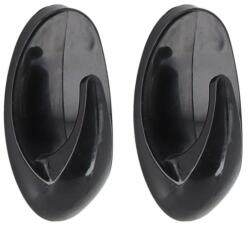  Cârlig X2 Pvc Oval - Negru | Cuiere Baie (9042103)