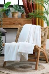 MoftX Pătură Coline 180X220 Cm, Culoare Crem, 100% Bumbac (P3C798001) Patura