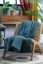 MoftX Patura Coline 125x150cm, Culoare Verde Petrol, 100% Bumbac (P2C798004) Patura