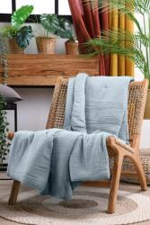 MoftX Patura Coline 180x220cm, Culoare Bleu, 100% Bumbac (P3C798007) Patura