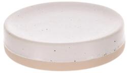  Săpuniera Ceramică Rotundă Cu Insertii - Alb / Crem (64205161)