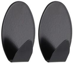  Cârlig X2 Inox Oval - Negru | Cuiere Baie (9048103)