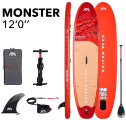 Aqua Marina Monster Placă SUP Gonflabilă cu Lungime 3.66m Portocalie 28344 (28344)