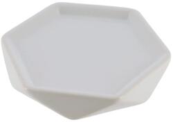  Săpuniera Ceramică Design Diamant - Alba (6480100)