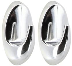  Cârlig X2 Pvc Oval - Crom | Cuiere Baie (9045102)