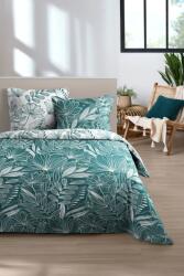 MoftX Lenjerie Douala Pat Dublu, 3 Piese, Cearsaf Pilota 240x220cm, 2 Fete De Perna 63x63cm, Culoare Verde Petrol, 100% Bumbac Oeko Tex (HP3D824001) Lenjerie de pat
