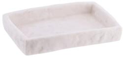  Săpuniera Polirășină Dreptunghi Design Piatră - Alba (64120100)