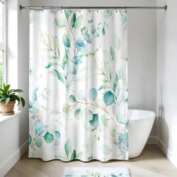  Perdea Duș 180X200 Cm Design Floral - Aquarelle - Bleu Verde (1200786) Perdea de dus