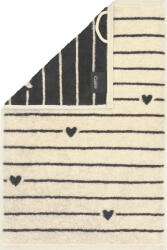 Cawö Prosop Lines&Hearts 30 x 50 cm, gri închis (6276 30/50 37) Prosop