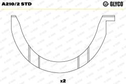 GLYCO Saiba distantier, arbore cotit GLYCO A210/2 STD (A210/2 STD)
