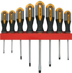 Strend Pro Csavarhúzókészlet, Strend Pro SDX72-308, fekete/szürke, 8 db, lapos: 5 db, PH0: 1 db, PH1: 1 db, PH2: 1 db, tartó: 1 db (TC2250162)