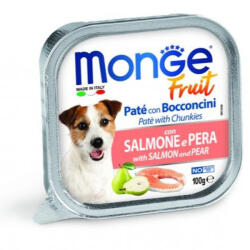 Monge Dog Fruit Paté & Chunkies Lazac - Körte 100g