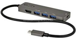 StarTech USB C Multiport Adapter - USB-C to HDMI 2.0b 4K 60Hz (HDR10), 100W Power Delivery Pass-Through, 4-Port USB 3.0 Hub - USB Type-C Mini Dock (DKT30CHPD3) (DKT30CHPD3)