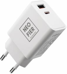 Neofier Incarcator NeoFier 20W Dual Port USB-C/USB-A, Alb (NFC03WAC)