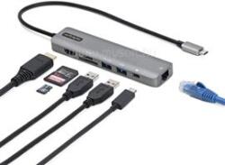 StarTech USB-C Multiport Adapter Hub, USB-C to 4K 60Hz HDMI, Gigabit Ethernet and 100W Laptop Charging for Macbook Pro / Air and Windows (DKT30CHSDPD1) (DKT30CHSDPD1)