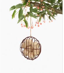 SingingFriend Bobbie wire bird feeder brown circle (D007)