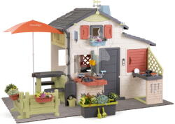 Smoby Căsuță Prietenilor cu umbrelă pe pardosea Friends House Life Smoby extensibilă cu filtru UV (SM810300-AN) Casuta pentru copii
