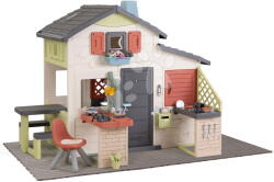 Smoby Căsuță Prietenilor cu atelier de lucru pe podea Friends House Life Smoby extensibilă cu filtru UV (SM810300-AP) Casuta pentru copii