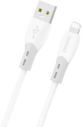 Dudao L25SL 30W USB-A - Lightning kábel puha szilikon fonattal 1m - Fehér