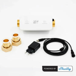 Shelly neo smart water valve - robinet inteligent pentru apa, wi-fi & bluetooth, inchidere automata si protectie inundat (6924715900377)