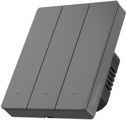 SONOFF m5-3c-80m - intrerupator inteligent triplu cu buton fizic, 3 canale, protocol matter, seria switchman (tip 80) (6920075743708)