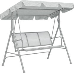 Outsunny Balansoar de grădină 3 locuri Hollywoodschaukel cu acoperiș din metal gri+argintiu 170 x 110 x 153 cm | Aosom Romania (84A-059LG)