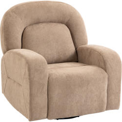 HOMCOM Fotoliu relax, fotoliu rotativ 360° cu funcție de legănare și reclinare, catifea ultra-moale, șezut lat, Khaki | Aosom Romania (83B-805V01BN)