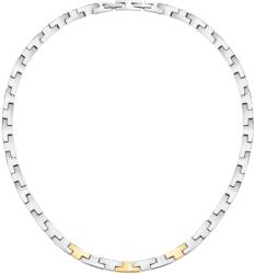Trussardi Colier de lux din oțel bicolor T-Logo TJAXC02