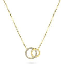 Brilio Silver Colier frumos placat cu aur cu zirconi NCL100Y