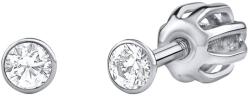 Silvego Cercei tip știft de argint cu zirconi Swarovski Zirconia 2, 5 mm SILVEGO706025W (șurub)