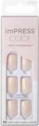 KISS Unghii false imPress Point Pink, 30 bucati, Kiss