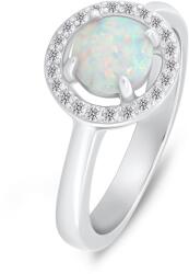 Brilio Silver Inel delicat din argint cu opal și zirconi RI108W 54 mm
