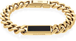 Tommy Hilfiger Brățară atemporală placată cu aur cu onix 2790539