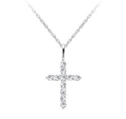 Preciosa Colier de designer din argint cu Tender Cross zirconiu cubic Preciosa 5332 00