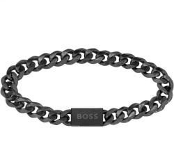 HUGO BOSS Brățară neagră elegantă pentru bărbați Chain Link 1580145 19 cm