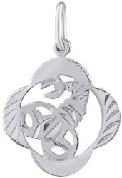 Silvego Pandantiv din argint semnul zodiacal Scorpion - trifoi cu patru foi SILVEGOB10281S11