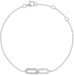 Brilio Silver Brățară minimalista din argint cu zirconi BRC132W