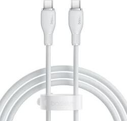 Baseus Cablu de date Baseus Pudding, USB Type-C la USB Type-C, 100W, 1.2m, Alb