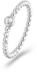 S'Agapõ S`Agapõ Inel minimalist din oțel cu cristal For Love SFV46 54 mm