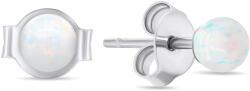 Brilio Silver Cercei fini cu opale sintetice albe EA625W