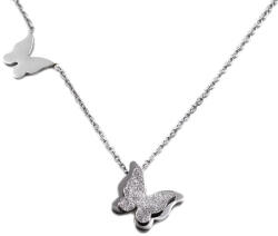 Troli Colier fluture din oțel Metal Butterfly KNSC-257-SIL