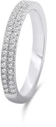 Brilio Silver Inel sclipitor argintiu cu pietre transparente de zircon RI059W 54 mm