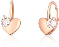 JVD Cercei bronz delicați Inimă cu zircon SVLE1513XH2RO00