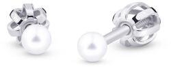 Cutie Jewellery Cercei din aur alb cu perle Z3003/4 0, 3 cm