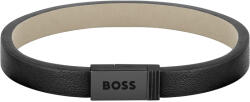 HUGO BOSS Brățară neagră modernă din piele Jace 1580337M 17, 5 cm