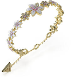 Guess Brățară decentă placată cu aur cu flori White Lotus JUBB04128JWYGWH 18.5 cm