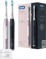 Braun Periuta de dinti electrica Oral-B Pulsonic Slim Luxe 4900 negru/aur roz 2 piese de mana (4210201396345)